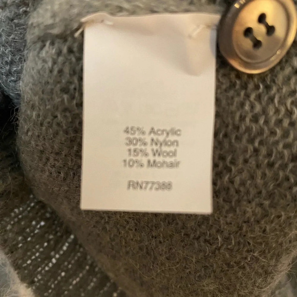 J Crew Gray/Pink striped button up cardigan - Picture 9 of 9